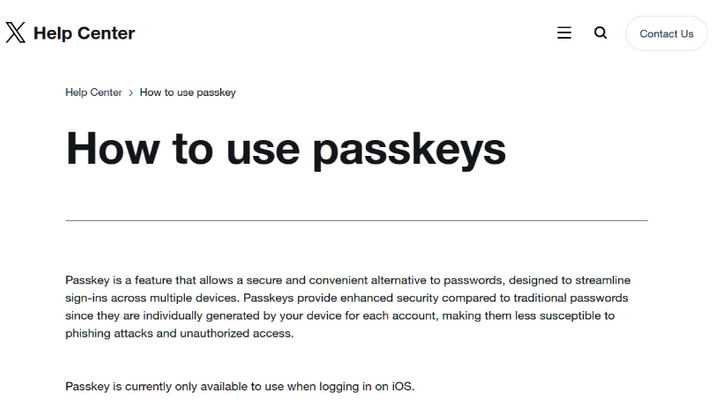 仁寿苹果维修店铺分享iOS用户如何通过通行密钥(Passkey)登录 